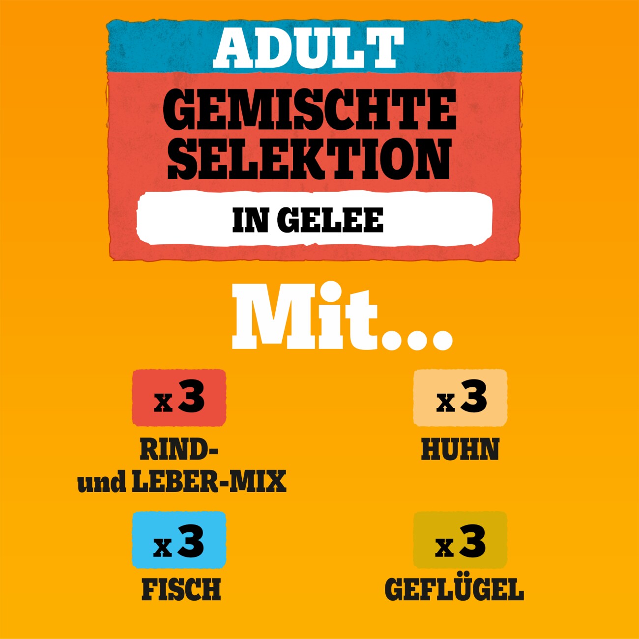 Pedigree Nassfutter Hund Adult, Multipack, Gemischte-Selektion mit Gemüse, in Gelee 12x100 g