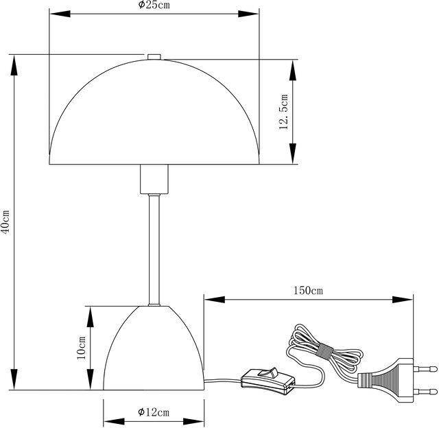 GOODproduct Tischleuchte »Dorrio« E14 1 Stk.