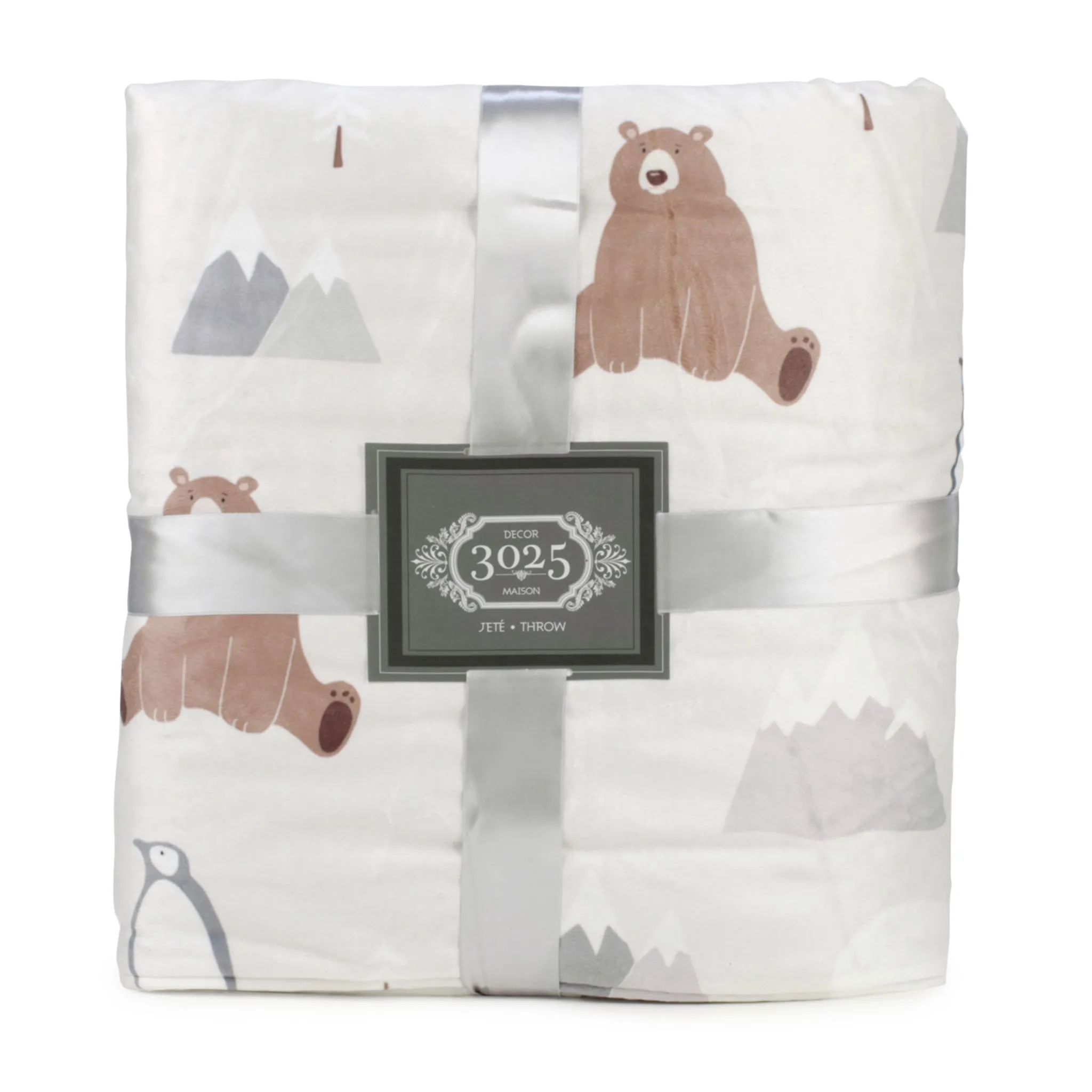 Attitudes Import Couverture Peluche Animaux