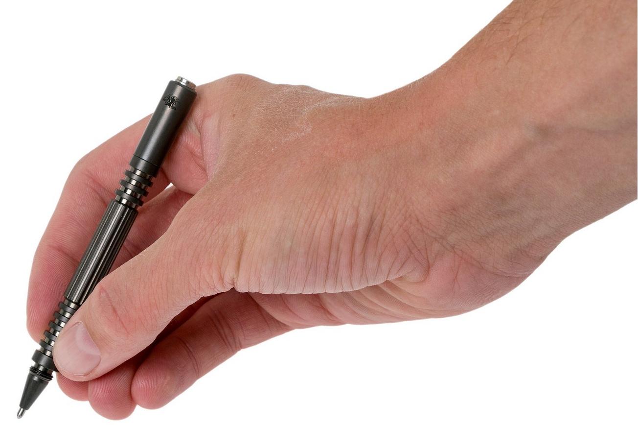 Rick Hinderer Investigator Pen Stainless Steel, Stonewash DLC, tactische pen