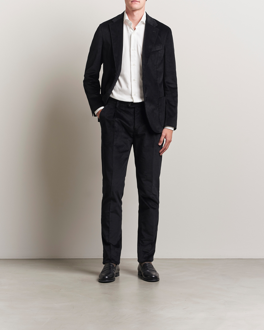 100Hands Herringbone Flannel Cut Away Shirt White