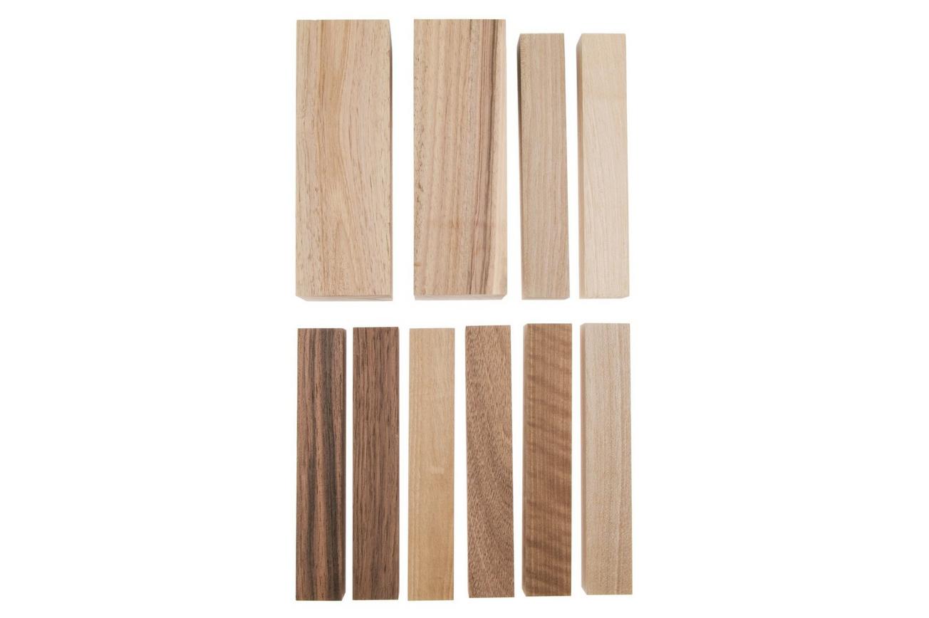 BeaverCraft Carving Blocks BW10 Walnut, notenhout, 10-delige set houtblokjes voor houtsnijden