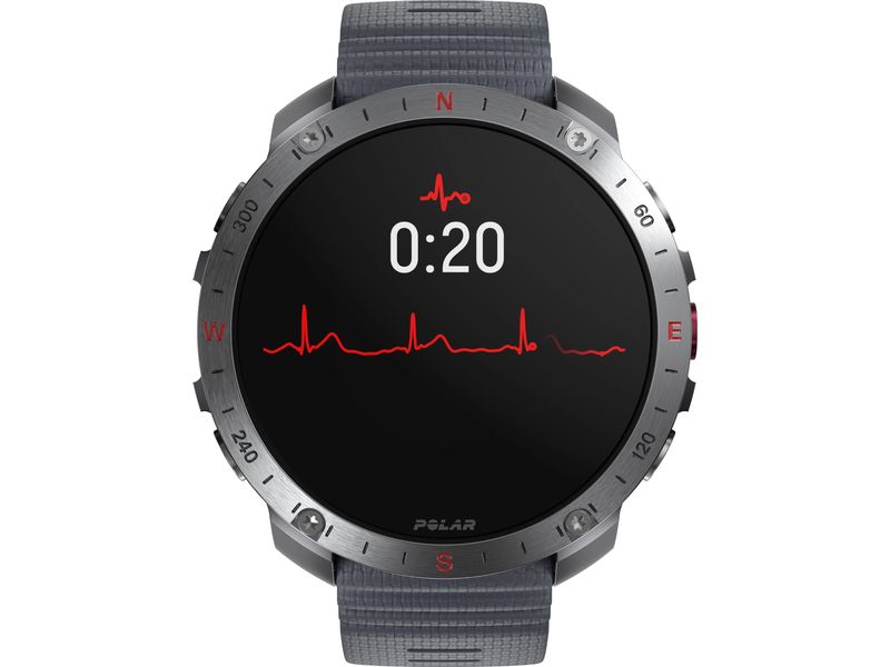 POLAR Sportuhr Grit X2 PRO Grau, M/L Sportuhr mit optischer Pulsmessung und Smartwatch-Navigation