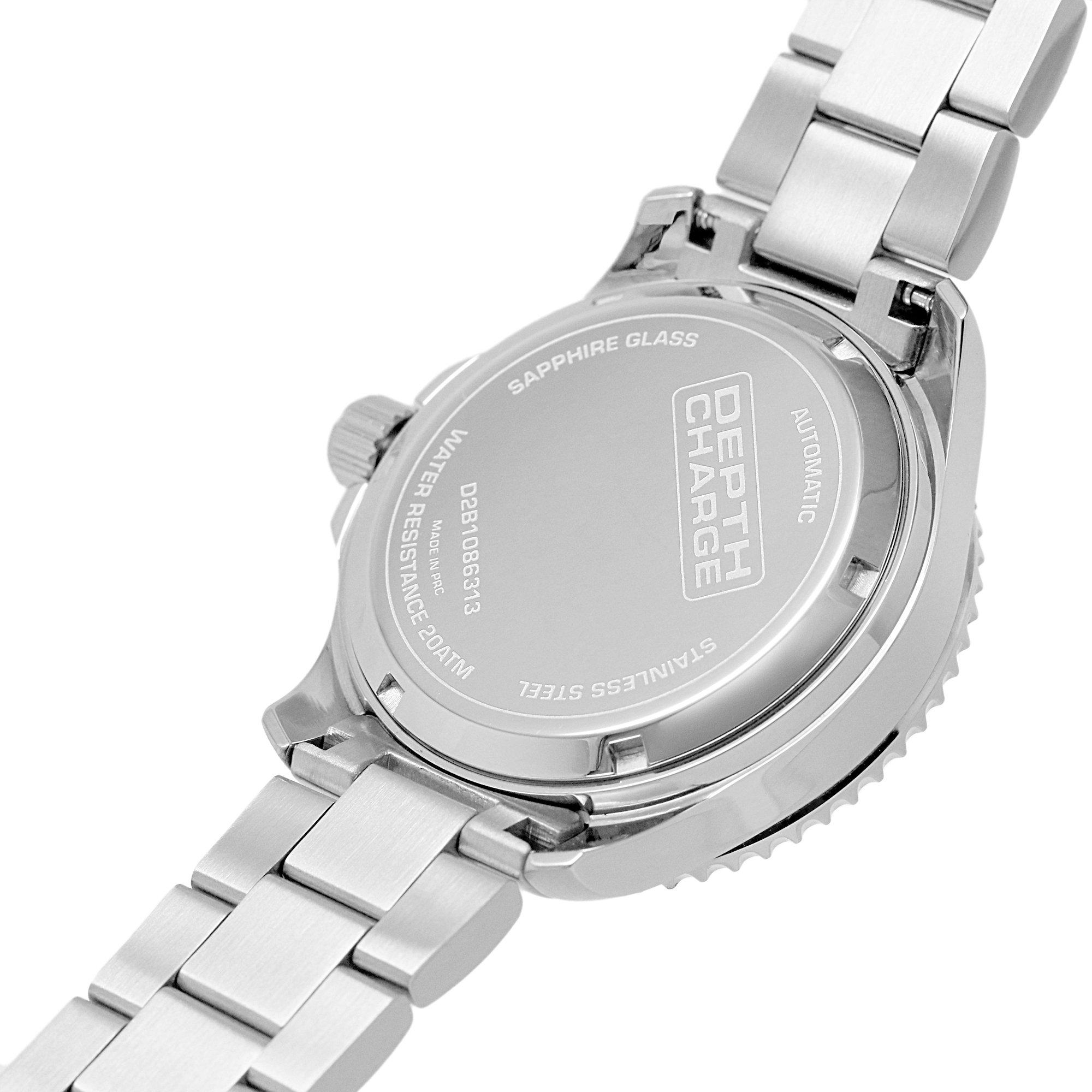 Depth Charge Stainless Steel Green Dial Dive Watch