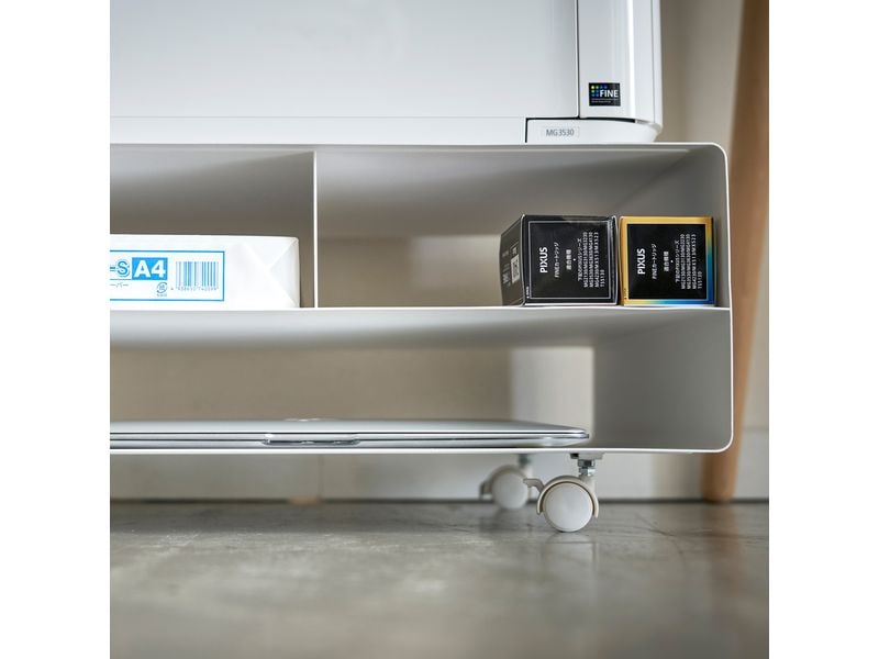 Yamazaki Multifunktionswagen Tower Weiss Rollbares Regal
