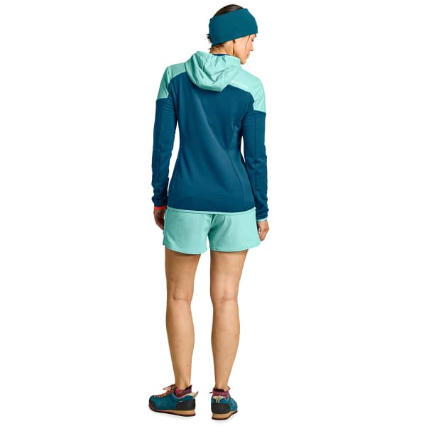 Veste polaire randonnée ORTOVOX LADIZ HYBRID JACKET W PETROL BLUE