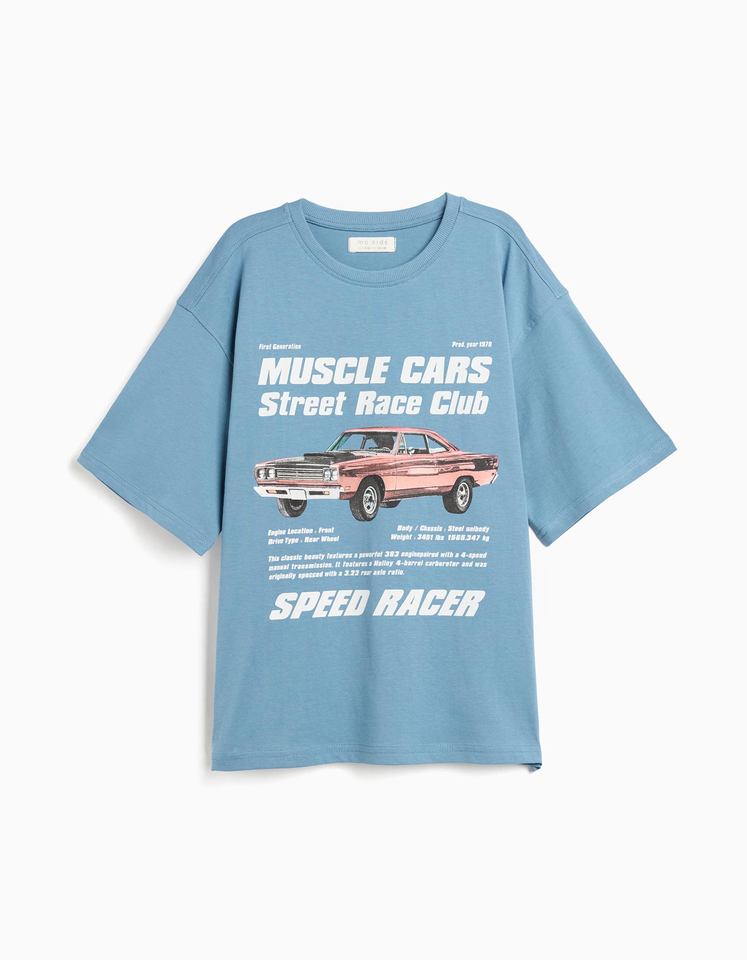 T-shirt Print, Menino, Azul