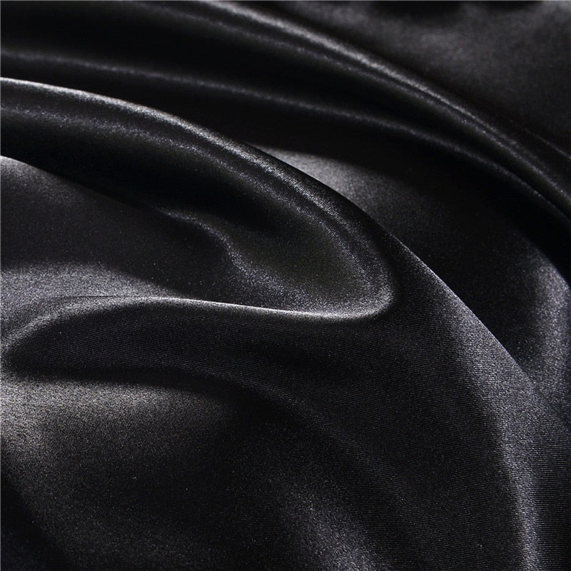 Satin Silk 3 pcs Duvet Cover Set