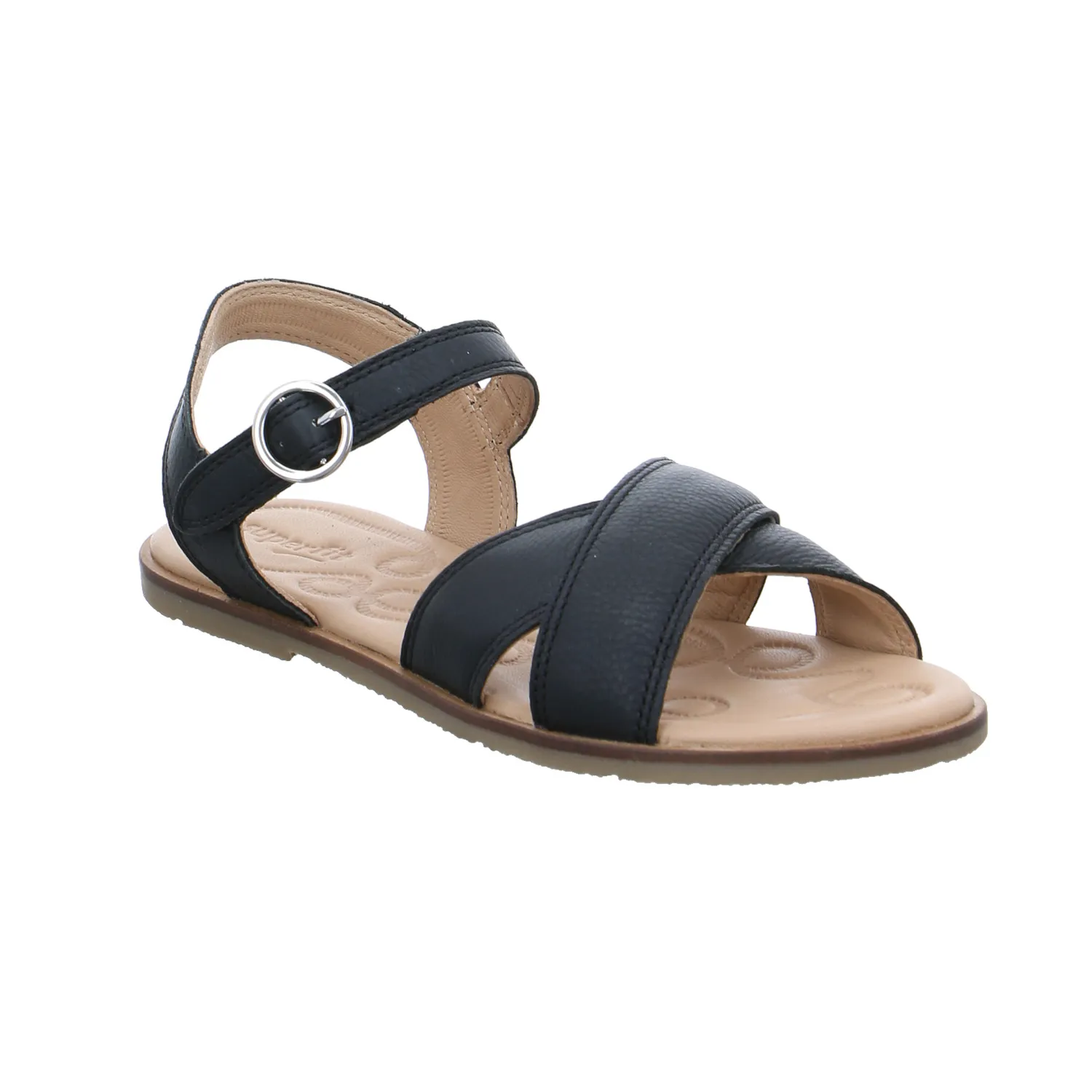SUPERFIT Mädchen-Sandale Schwarz Leder  Sommerschuh