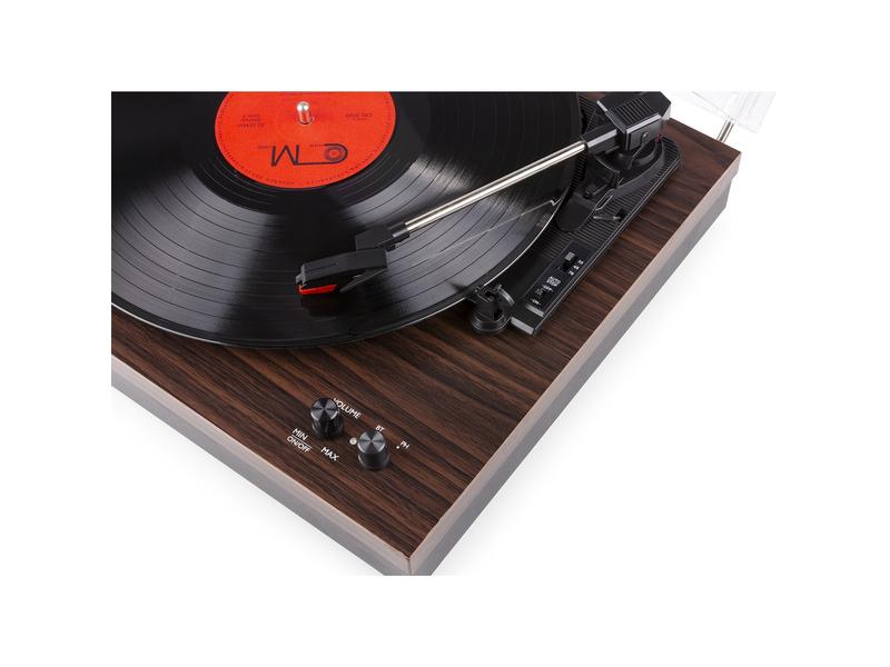 Fenton Plattenspieler RP165D Dunkelbraun HiFi-Plattenspieler mit Riemenantrieb