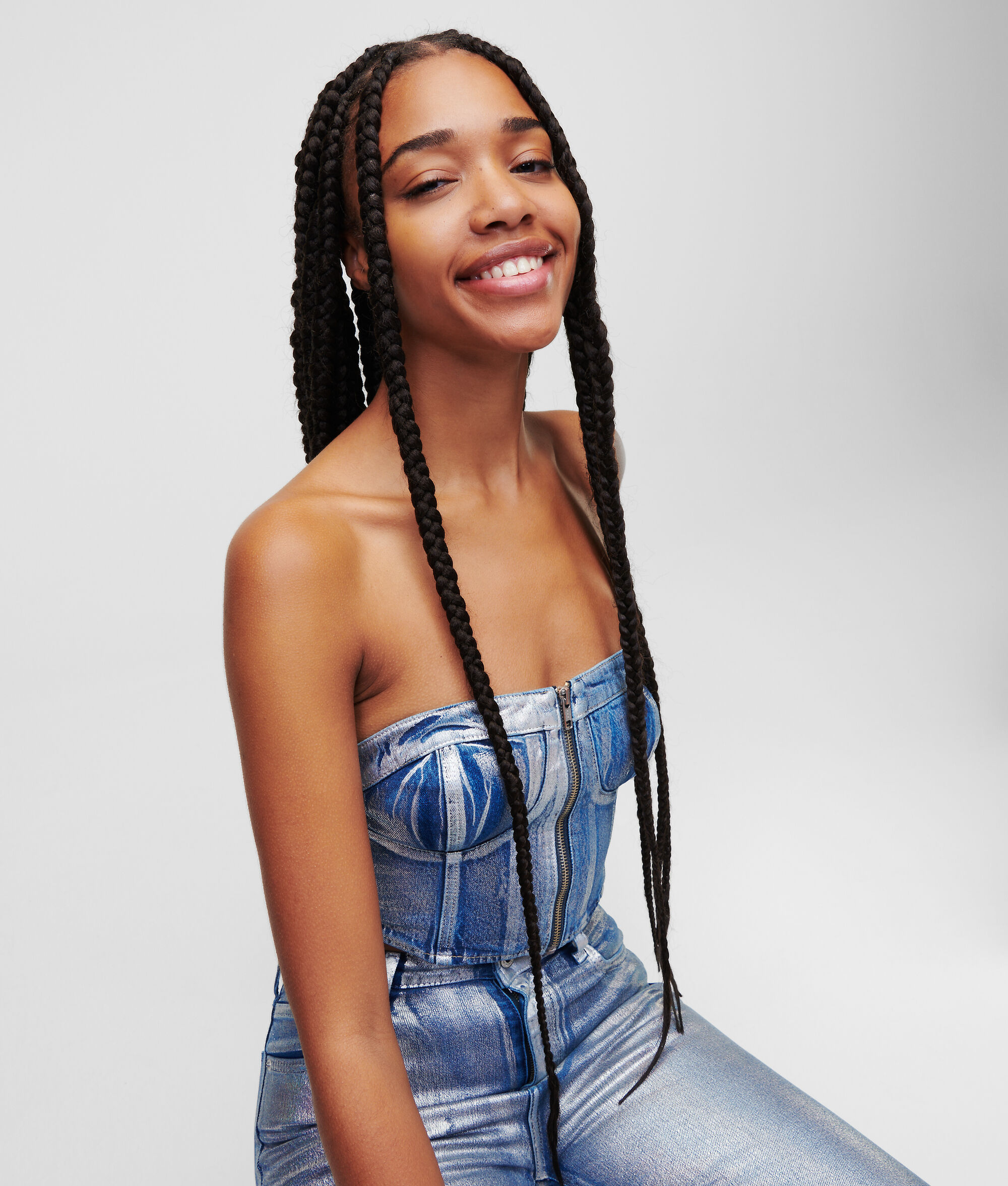 BUSTIER EN JEAN KLJ