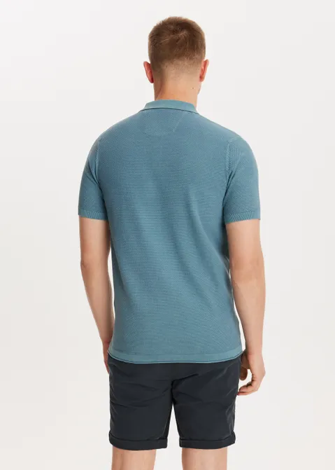 Gebreide polo viggo blauw (BLW.M)