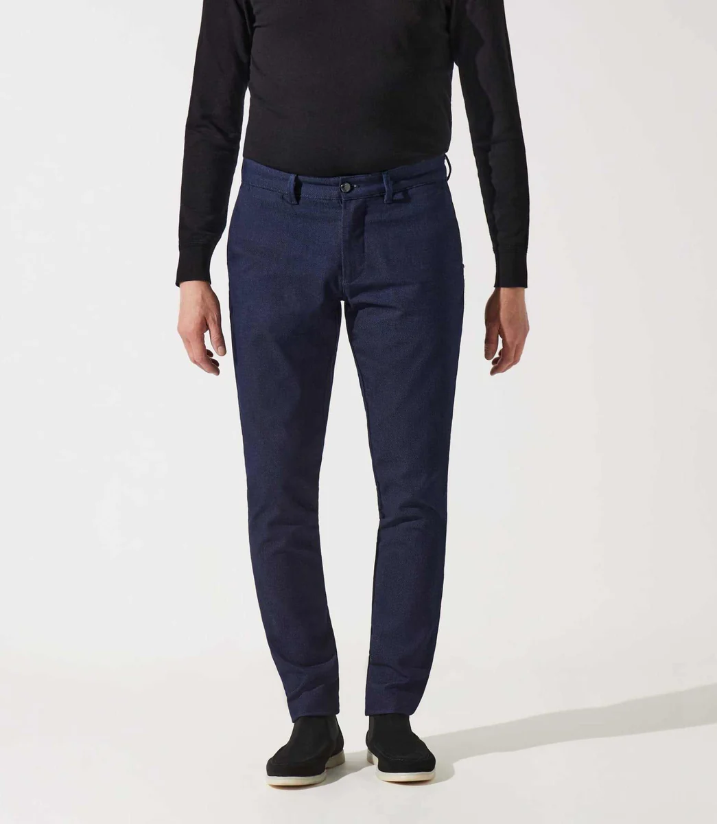 Pantalon chino armuré marine VERREBI