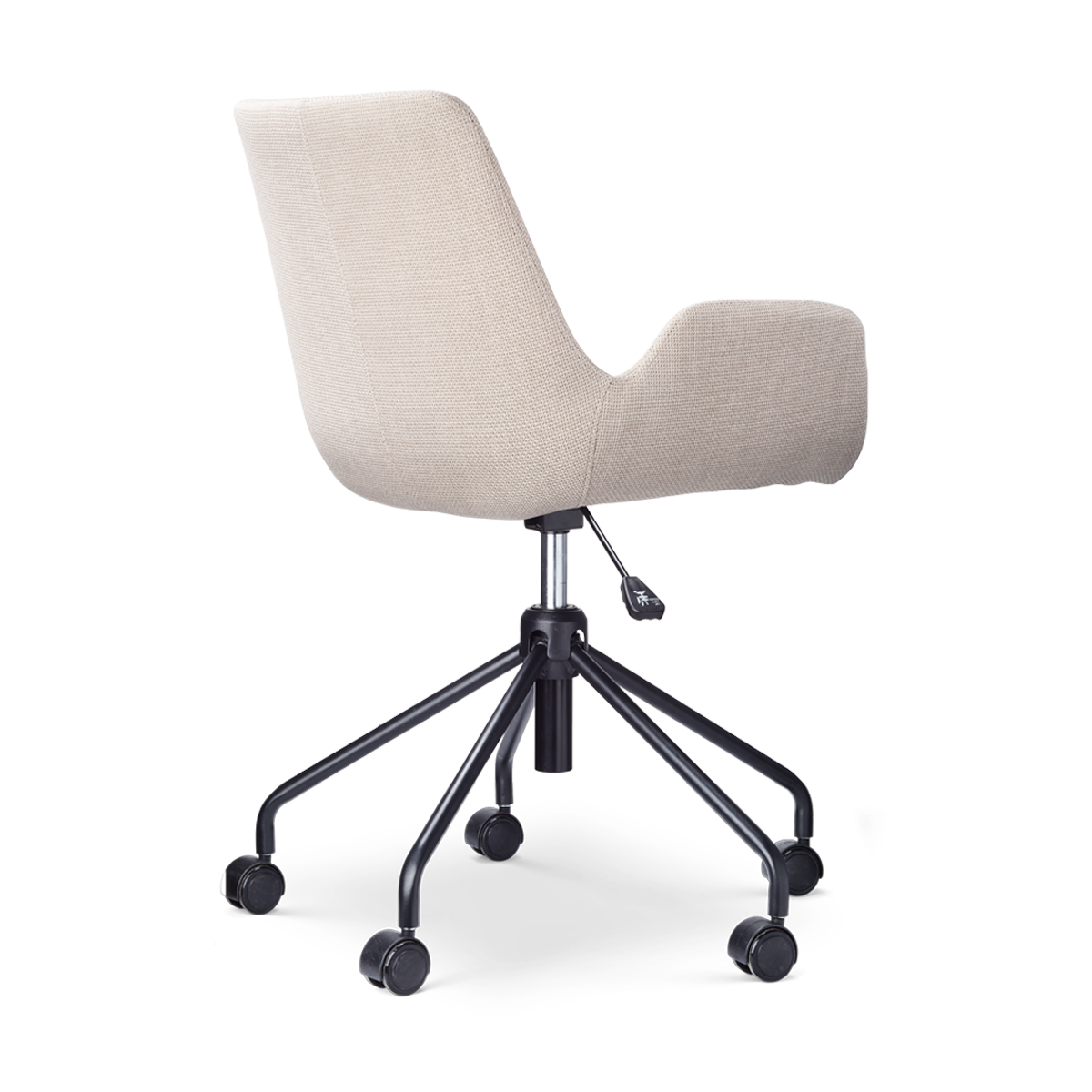 Bureaustoel Nout-Eef beige - zwart onderstel - set van 2