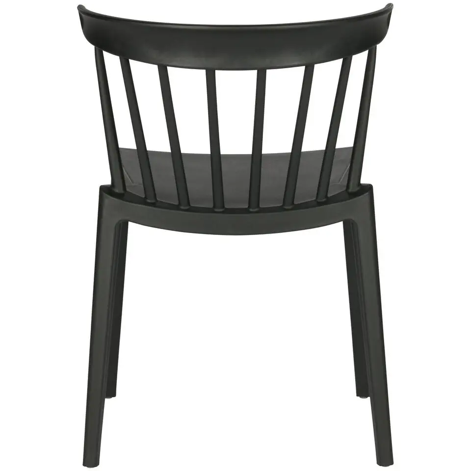 WOOOD Bliss Tuinstoelen - Kunststof - Zwart - Set van 4