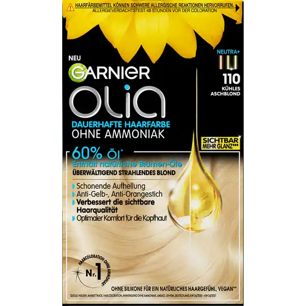 dauerhafte Haarfarbe Superblondes 110 Kühles Aschblond
