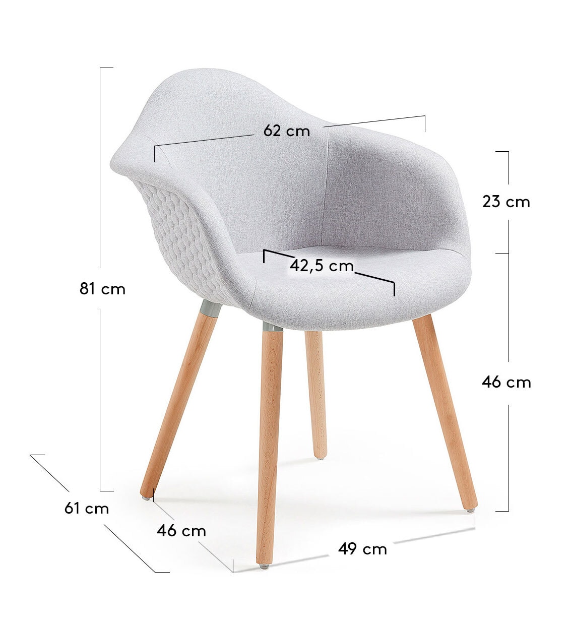 Kave Home Esszimmerstuhl KENNA beige