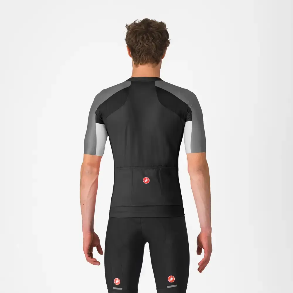Castelli Entrata 6 Fietsshirt Korte Mouwen Zwart/Grijs Heren