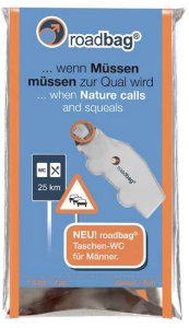 ROADBAG Taschen-WC für Männer Einmalgebrauch, 700 ml