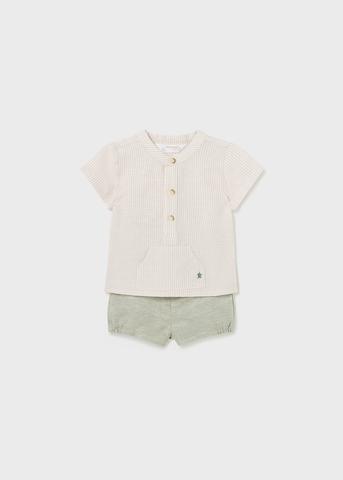 Conjunto Capri de linho europeu para recém-nascido, 2 peças