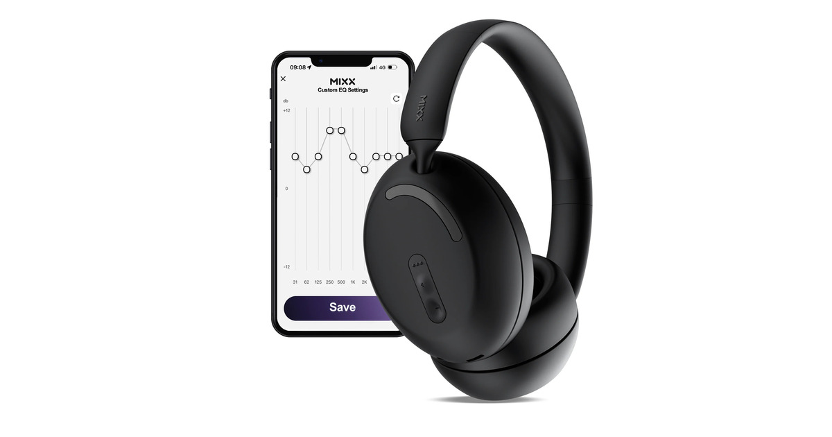 MIXXStreamQ D2 Wireless Headphones over-ear headset  (Zwart, Bluetooth)