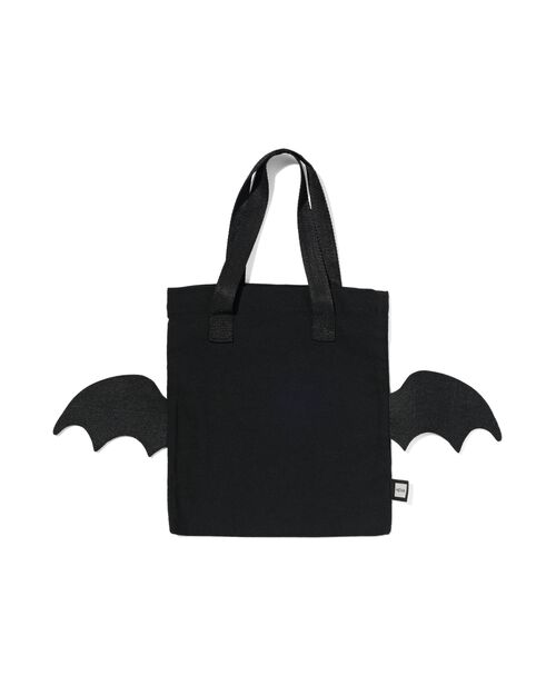 sac toile chauve-souris 27x24 noir