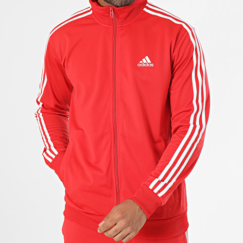 Ensemble De Survetement A Bandes 3 Stripes IJ6056 Rouge