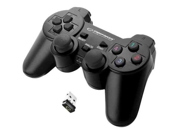 Esperanza GLADIATOR - Håndkonsoll - trådløs - 2.4 GHz - svart - for PC, Sony PlayStation 3