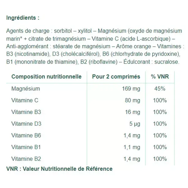 Nutreov Physcience Magné Control Junior Orange 30 comprimés