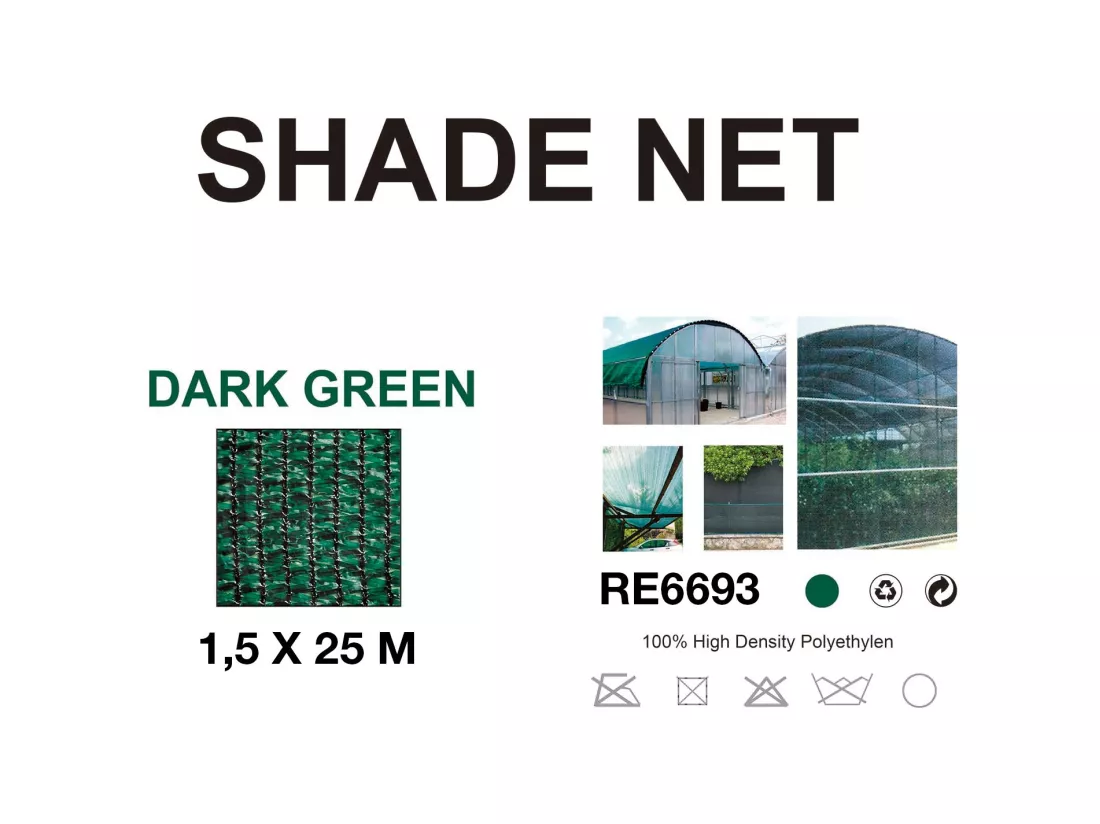 Filet d'ombrage 90% Brise-vent Green Garden 1,5x25 mt