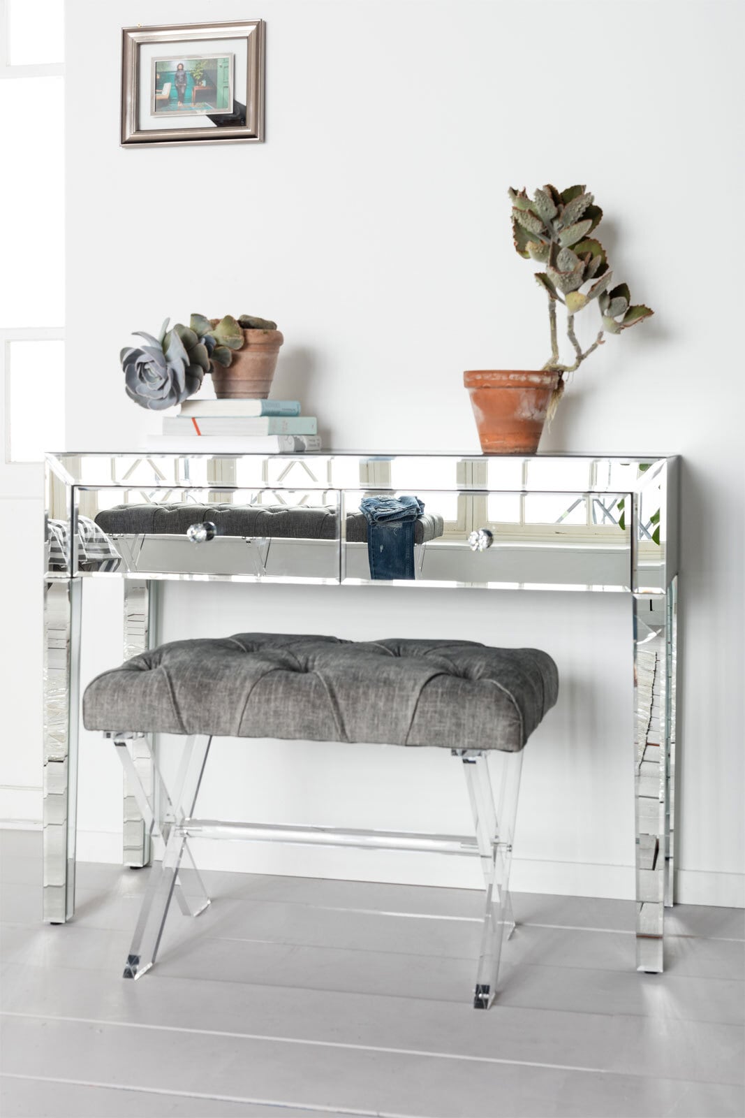 KARE DESIGN Konsole LUXURY 100 x 77 x 40 cm silberfarbig