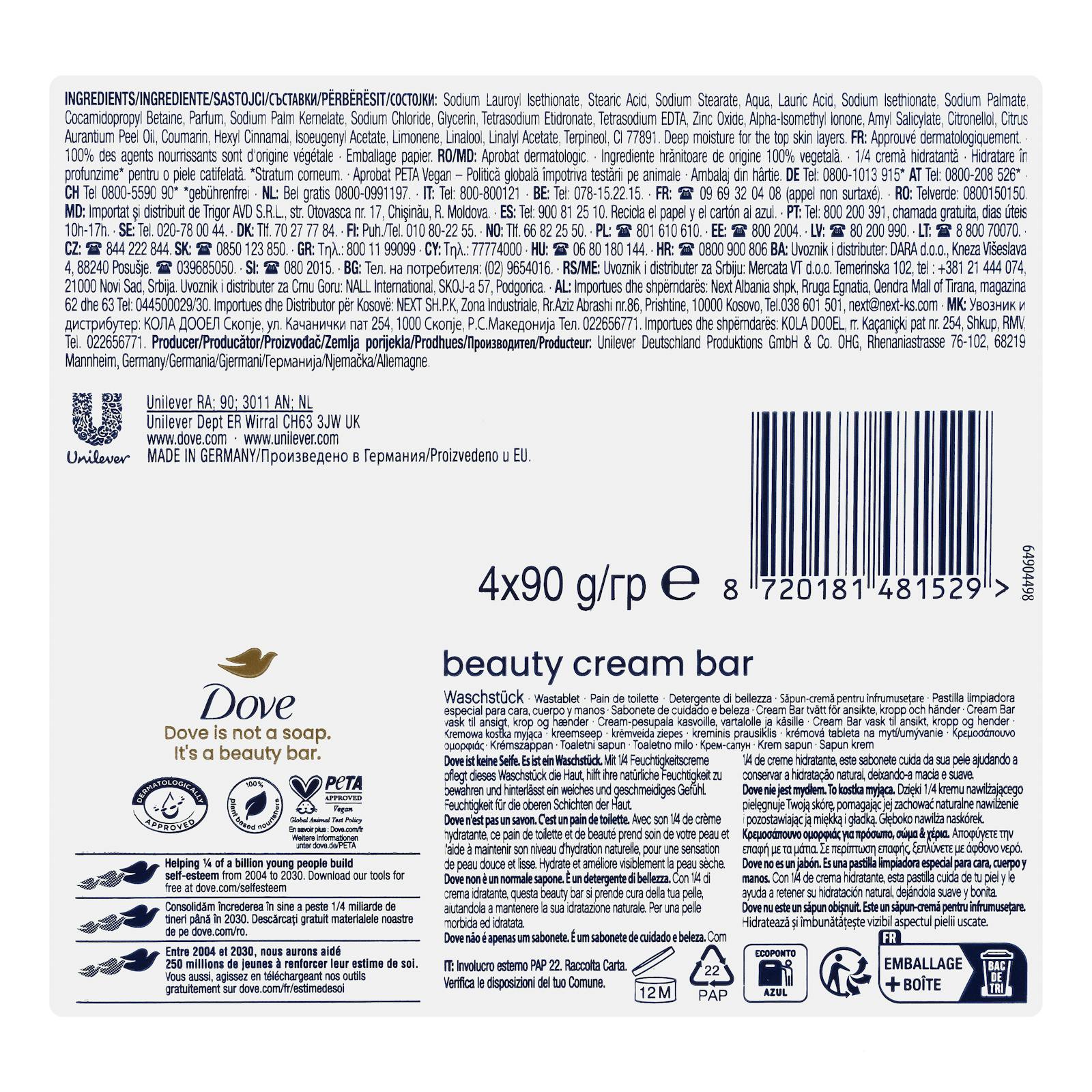 Savon pour les mains Dove Beauty Cream Bar