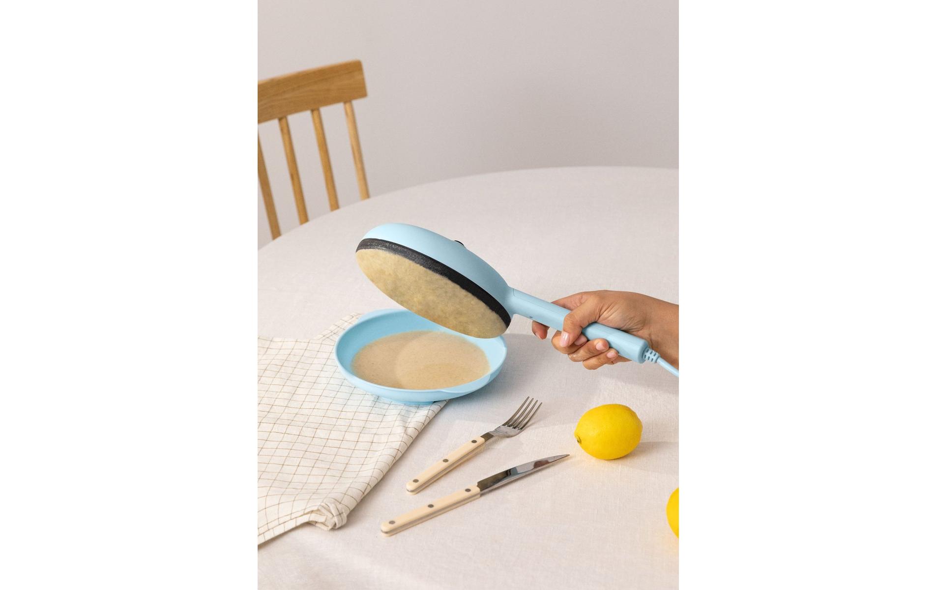 Crêpe Maker 600 W, PastellblauCrepesmaschine im Retro-Stil