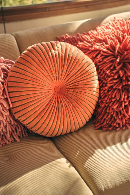 HKliving Round Ripple kussen Ø50 Sienna