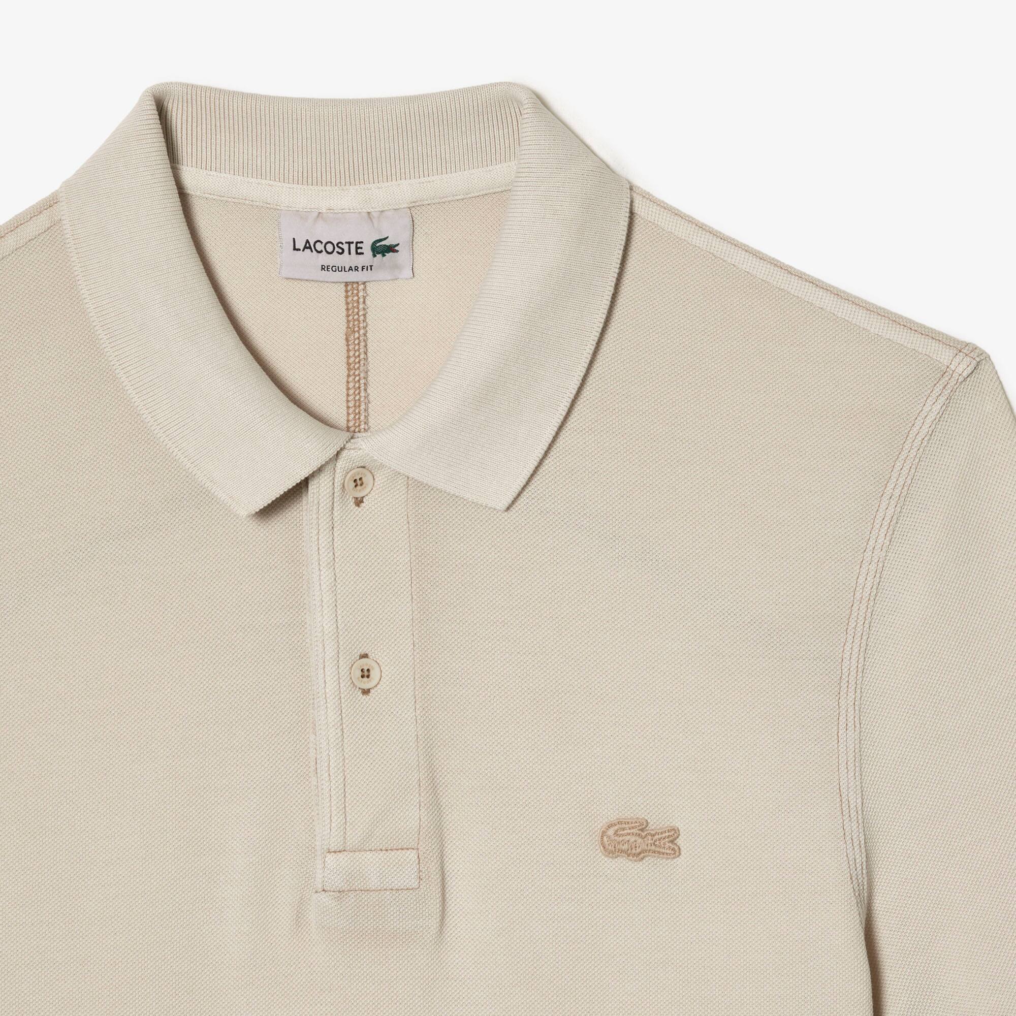 Herren LACOSTE Poloshirt aus Bio-Baumwolle Kurze Ärmel - Beige - Lacoste - Herren