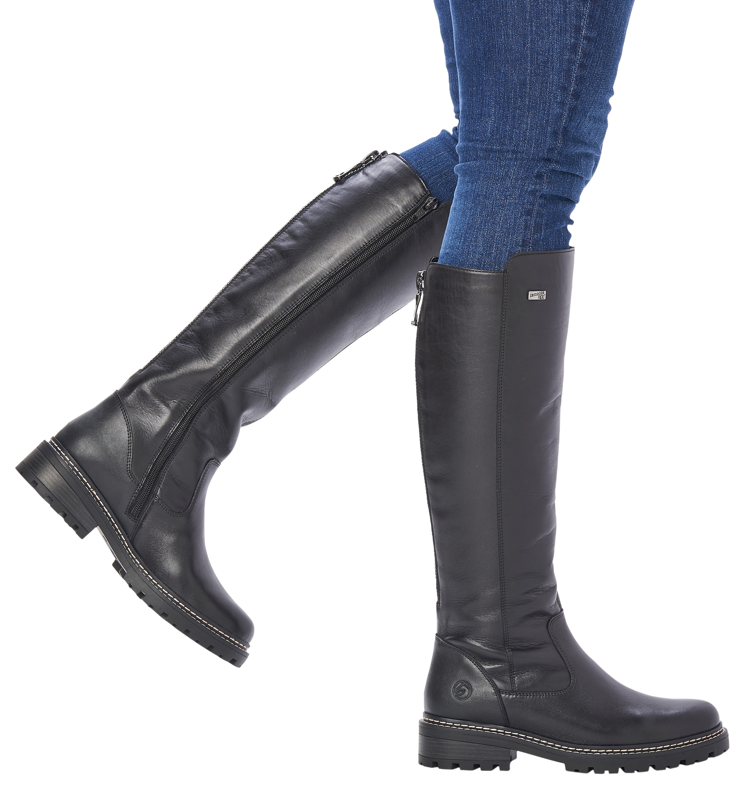 Remonte Stiefel  , Blockabsatz, Businesschuh, Langschaftstiefel Innenreissverschluss