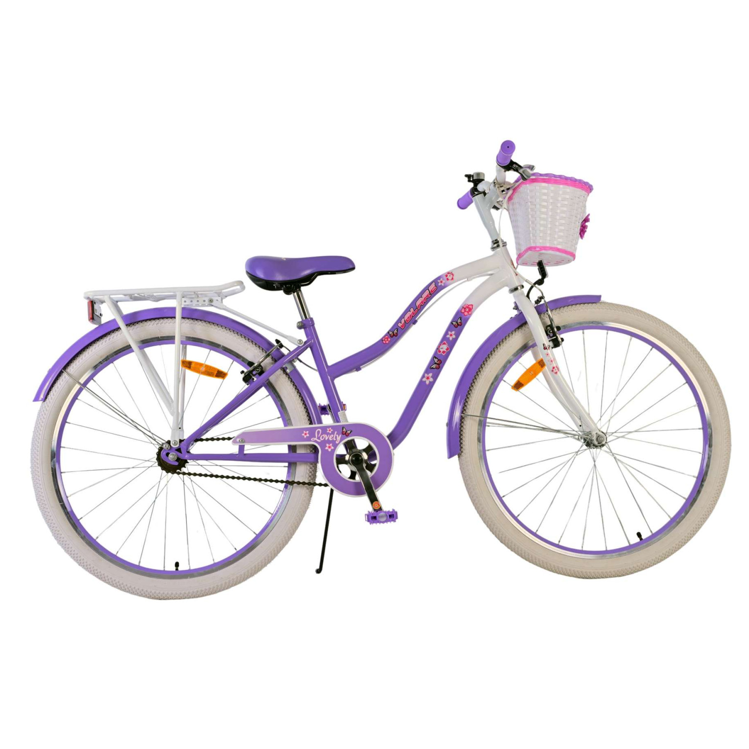 Volare Lovely Fiets - 26 inch - Paars - Twee handremmen