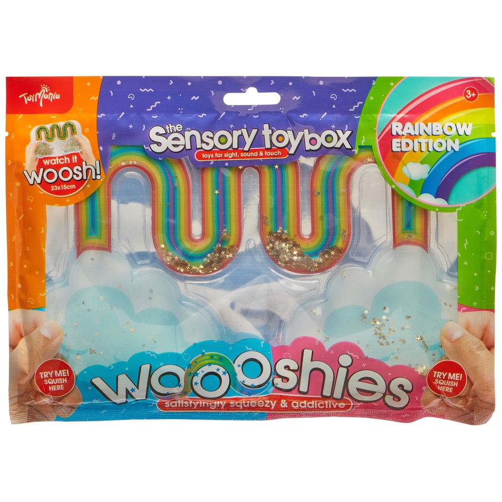 Toy Mania Rainbow Wooshies Sensorisches Spielzeug