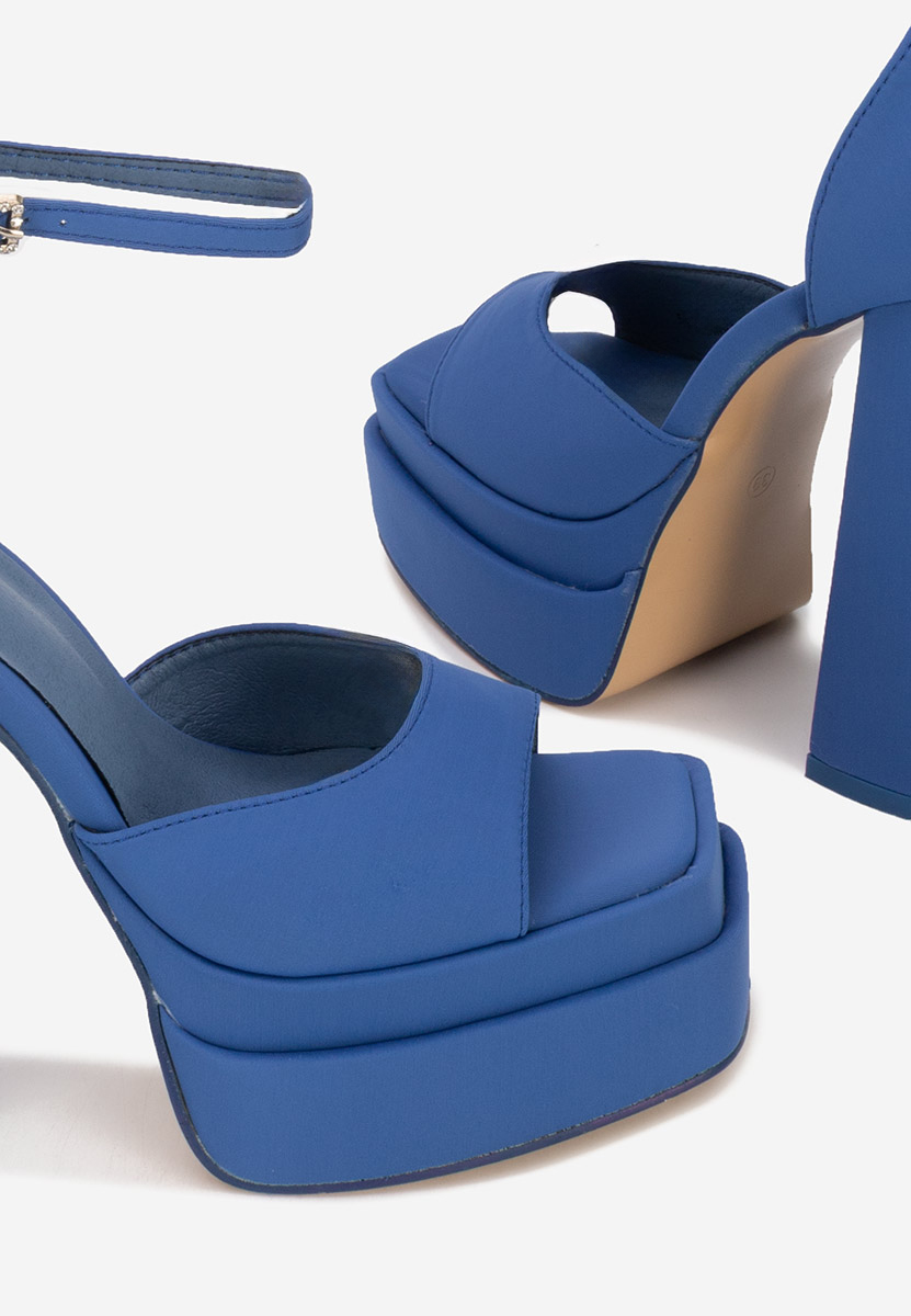Sandales à talon haut bleus Riza