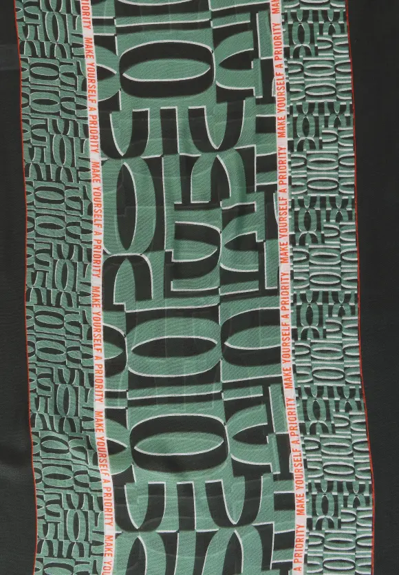 Modal Print Loop - raw salvia green
