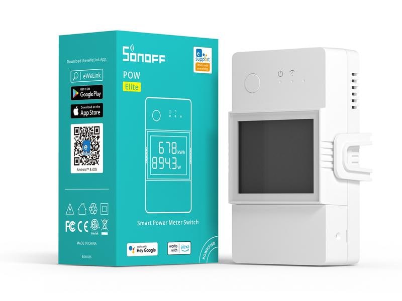 SONOFF WLAN-Schaltaktor Power Meter POWR316D, 230 V, 16A Intelligentes Power Meter Modul mit Display