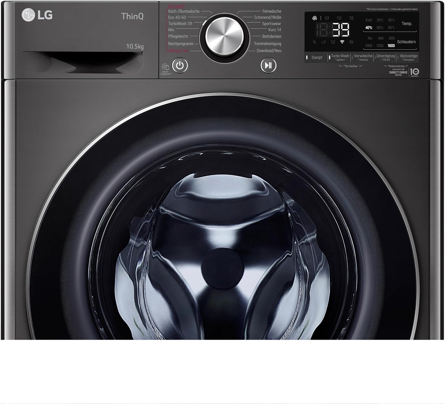 LG Electronics F6WV710P2S Waschmaschine EEK A Frontlader 10,5 kg 1600 Umin Dampf Inverter Direktantrieb