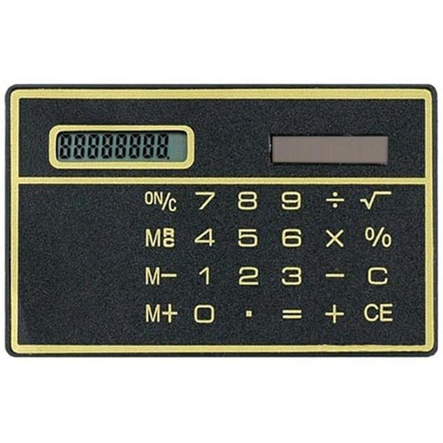 Ultratynd Solar Powered Pocket Lommeregner 8-cifret Touch Lommeregner