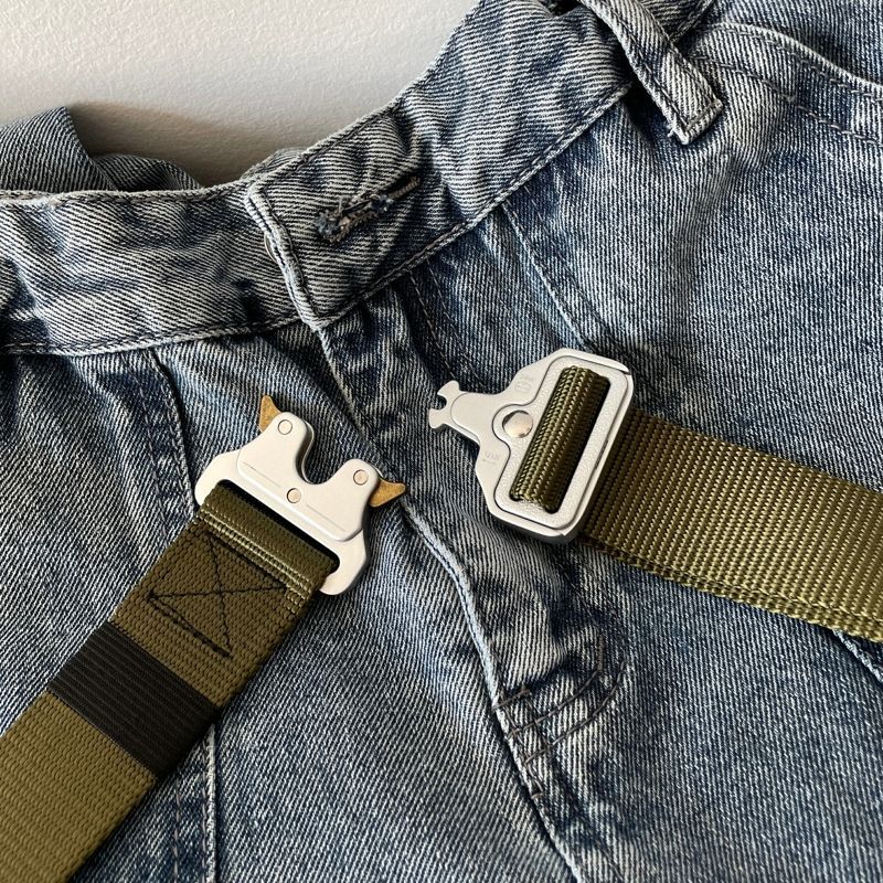 JUN.LEE - Canvas riem met gesp