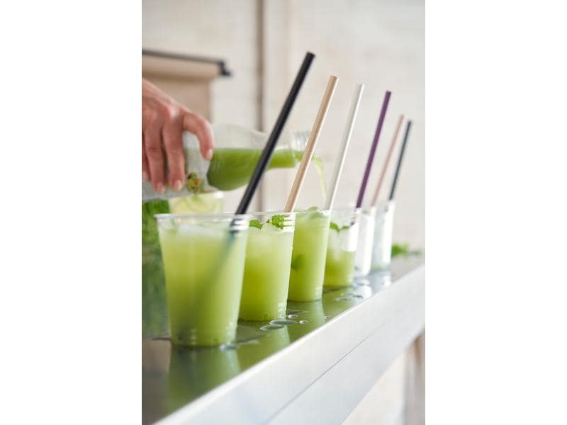 BioPak Einwegbecher Crystal 300 ml, 65 Stück, Transparent Becher aus recyceltem Material