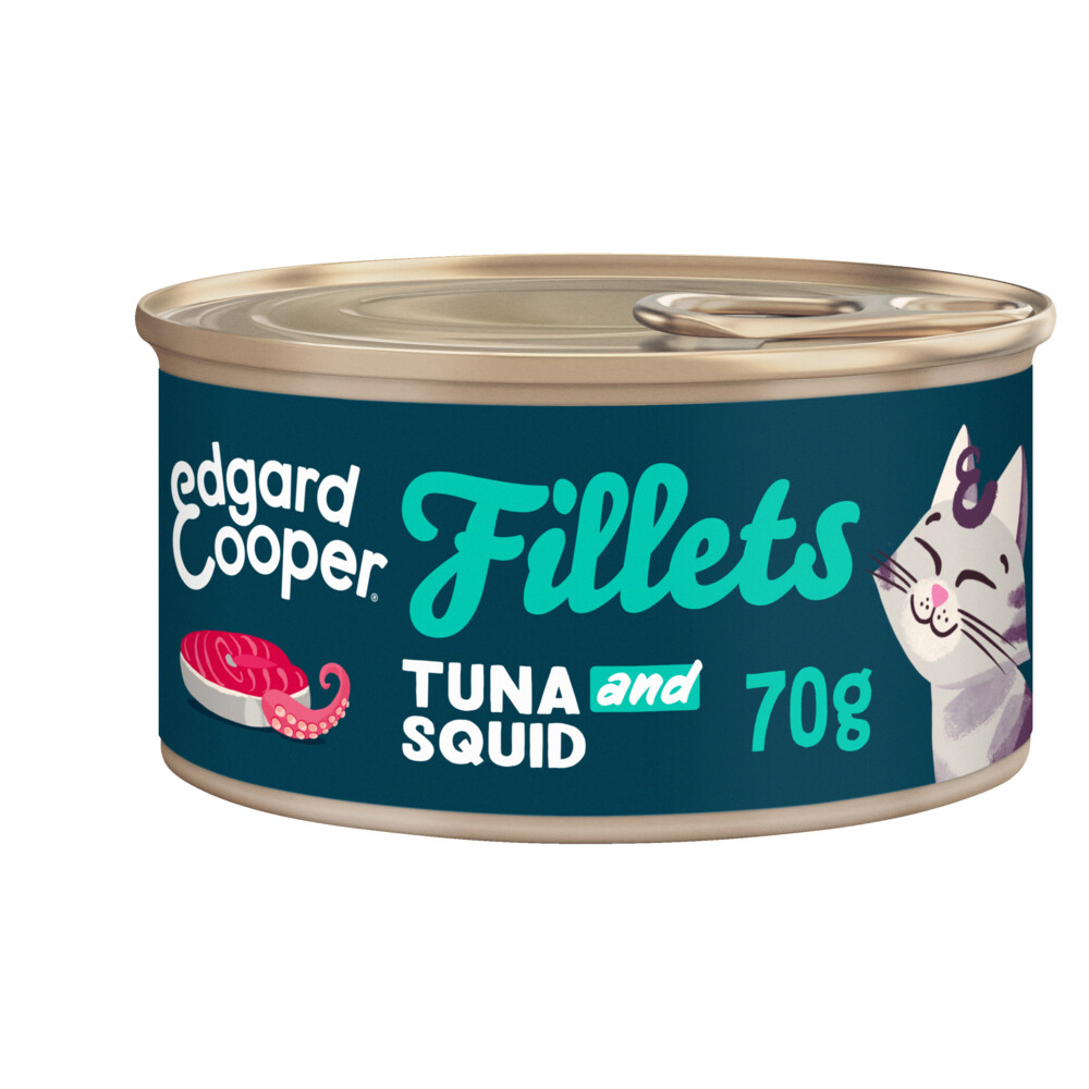 Edgard & Cooper Kattenvoer Fillets Tonijn - Inktvis70 gr