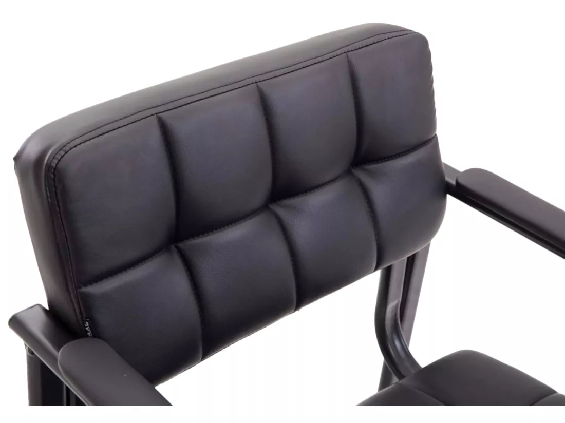 Lot de 2 chaises avec accoudoirs - Similicuir - Noir - Canada B