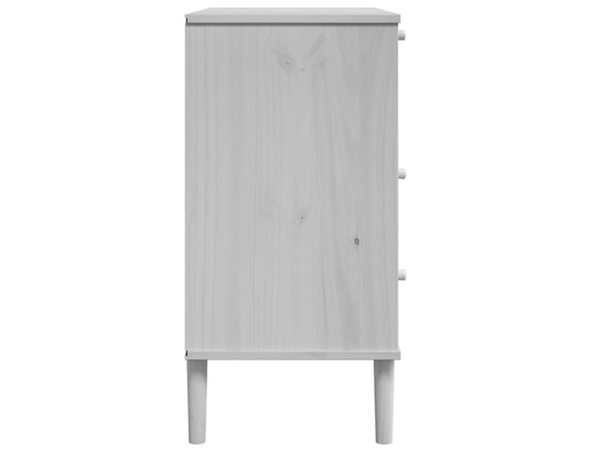 VIDAXL - Commode senja blanc 80x40x80 cm bois de pin solide