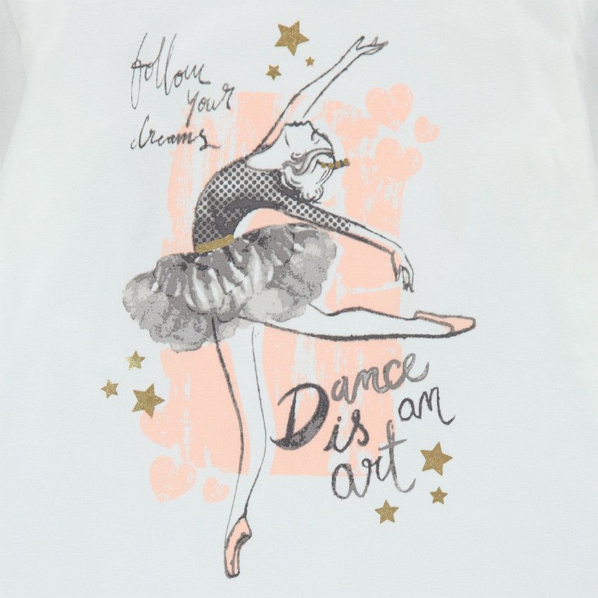 Pyjama en jersey print danseuse - Blanc