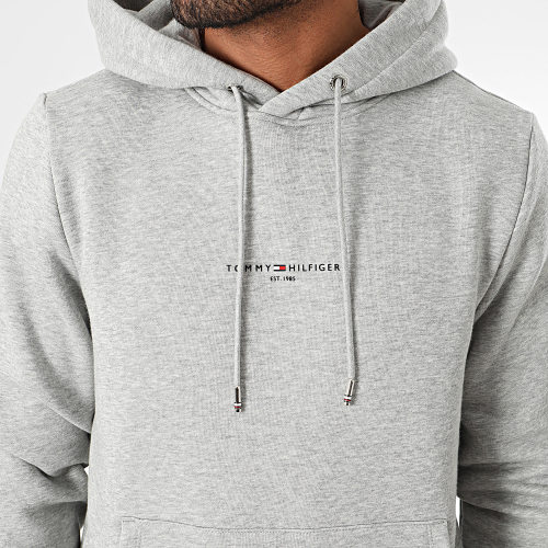 Sweat Capuche Logo Tipped 2673 Gris Chiné